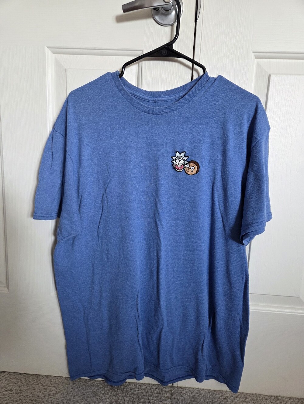 Rick and Morty Large Blue Embroidered Tshirt